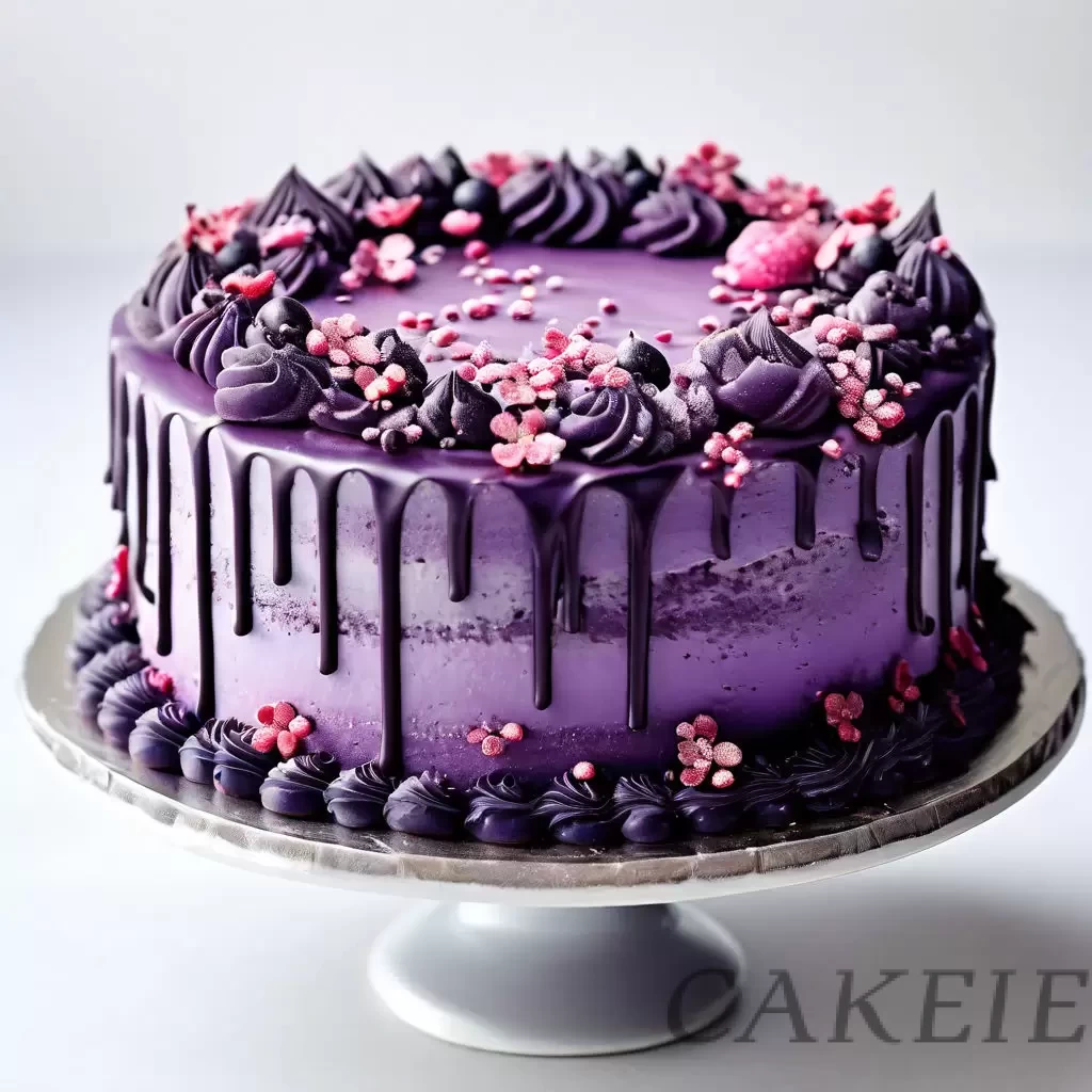 Tasty Purple Color Cake